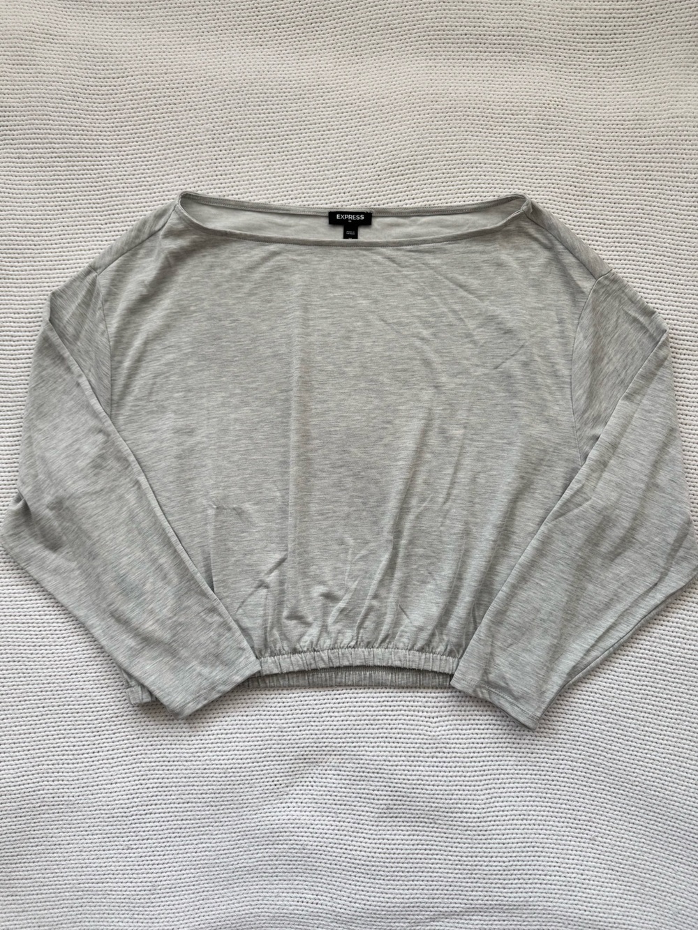 Express Light Gray Long Sleeve Women's Top
